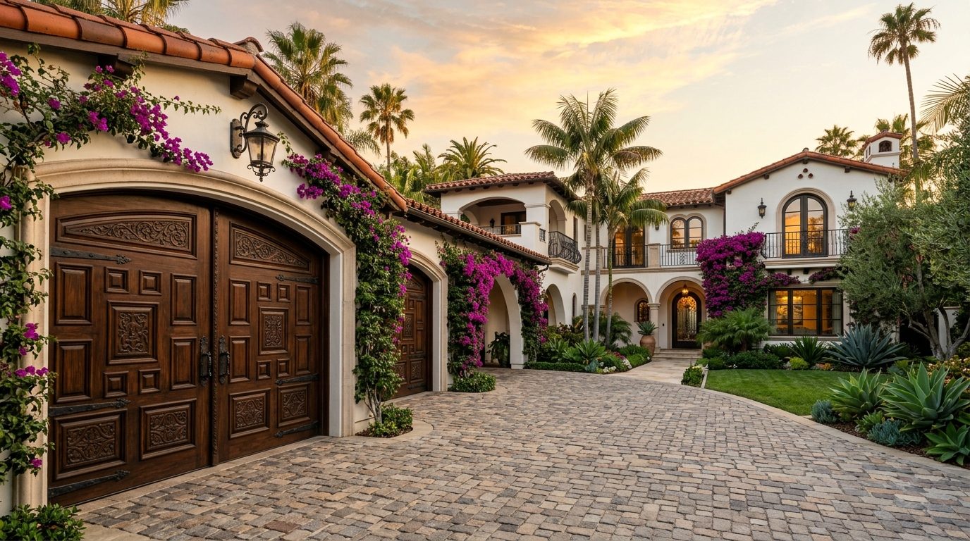 Dylan Harper Garage Door Service Exterior Closed Garage Door at Twilight